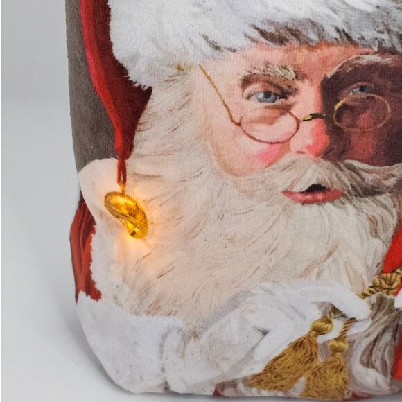 Christmas Door Stop Santa Claus Light Up Battery Operated Timer Option Weighted - Picture 2 of 9